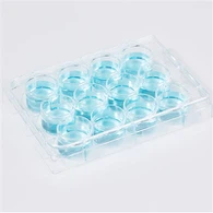 100% PP Pembungkusan Bebas Steril Enzim Sel Kultur Plat Plat Kultur Tisu