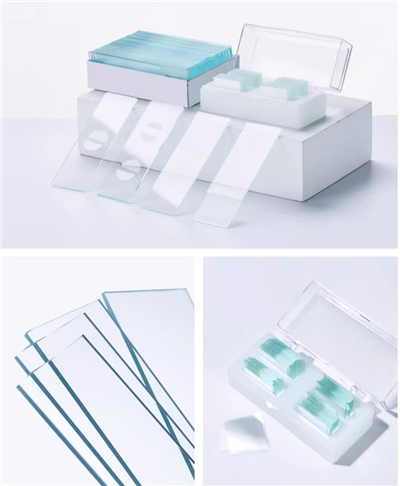 Bekalan Makmal Mikroskop Penutup Kaca Disediakan Frosted Plain Slip Slip Slaid Mikroskop Slaid